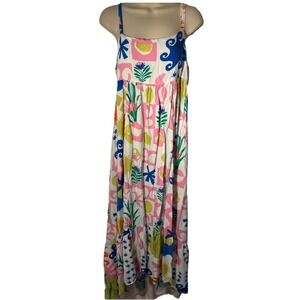 Paper Heart Womens‎ Summer Maxi Dress Sz Large  Floral Colorful